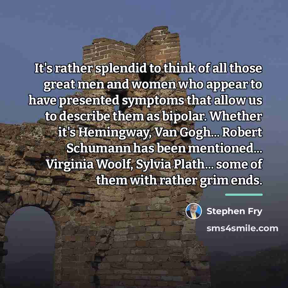 “It's rather splendid to think of all those great men…” quote by Stephen Fry