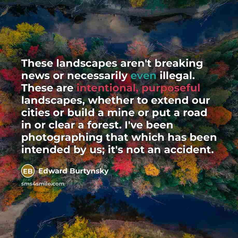 “These landscapes aren't breaking news or necessarily even illegal. These…” quote by Edward Burtynsky