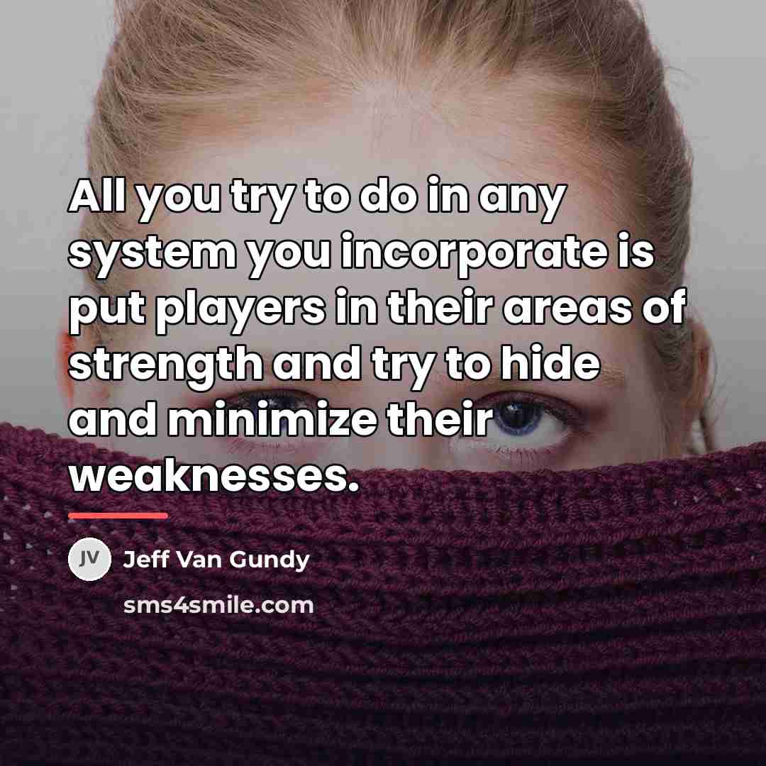 “All you try to do in any system you incorporate…” quote by Jeff Van Gundy