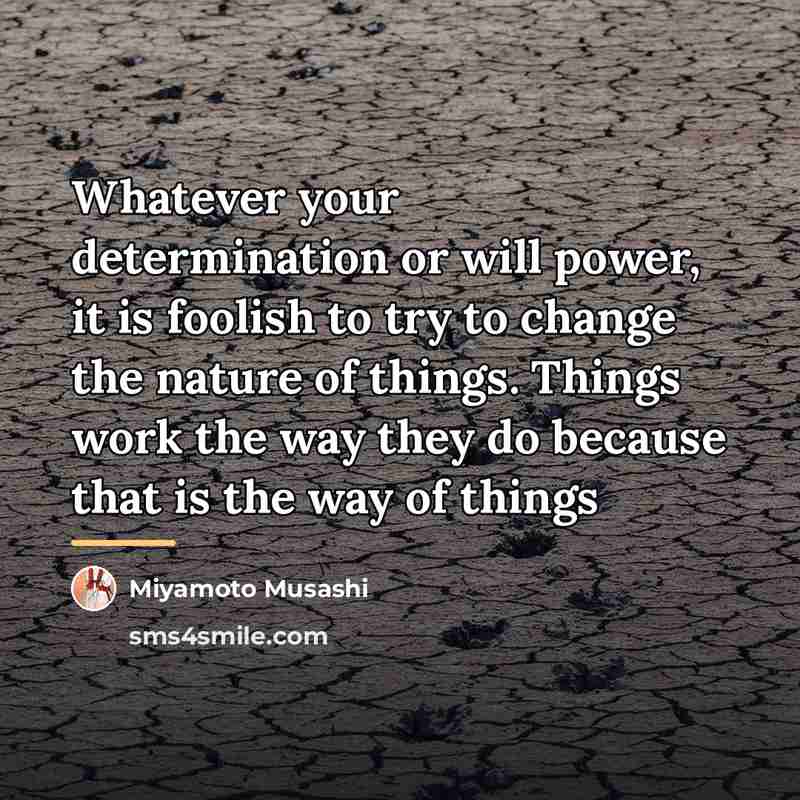 “Whatever your determination or will power, it is foolish to…” quote by Miyamoto Musashi