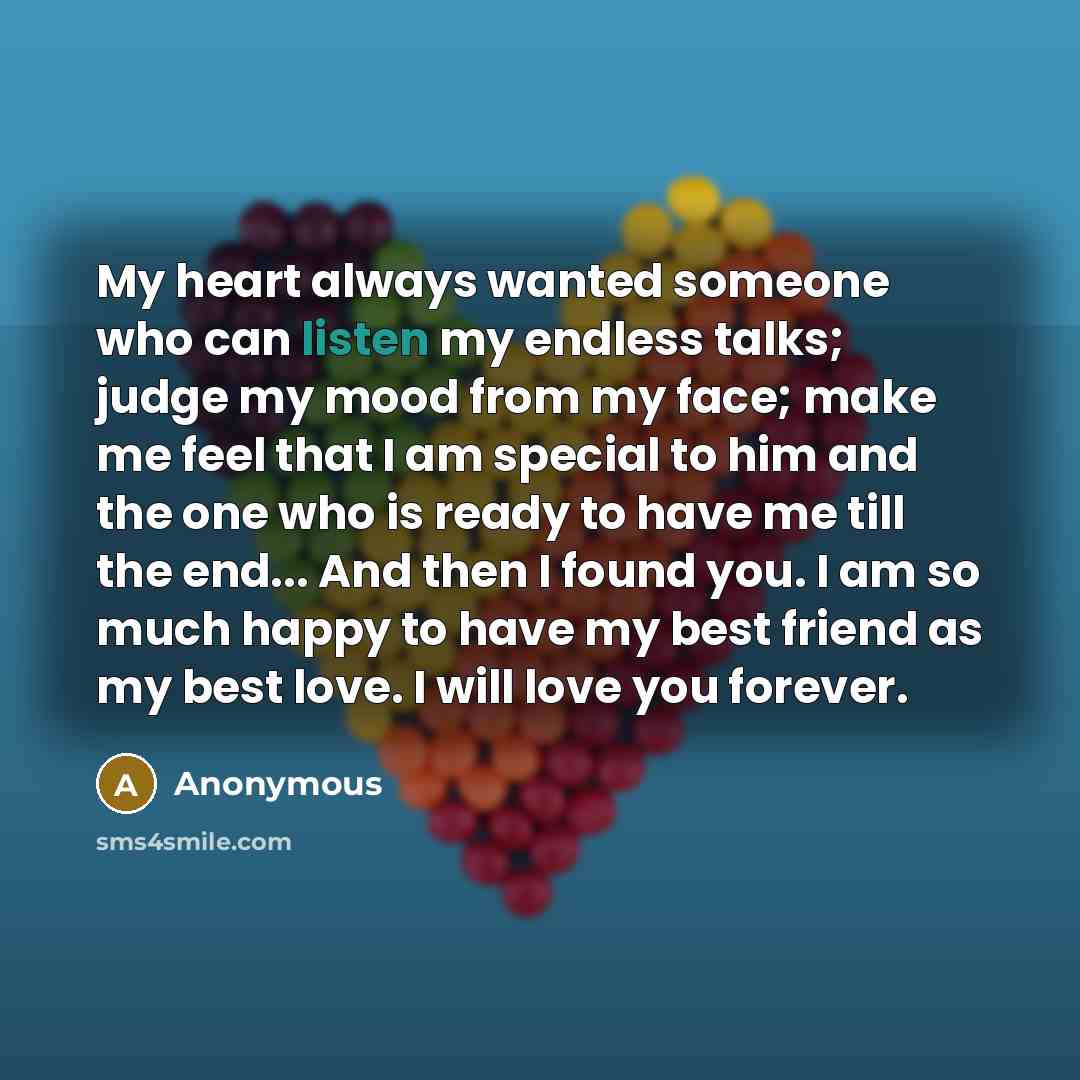 “My heart always wanted someone who can listen my endless…” quote by Anonymous