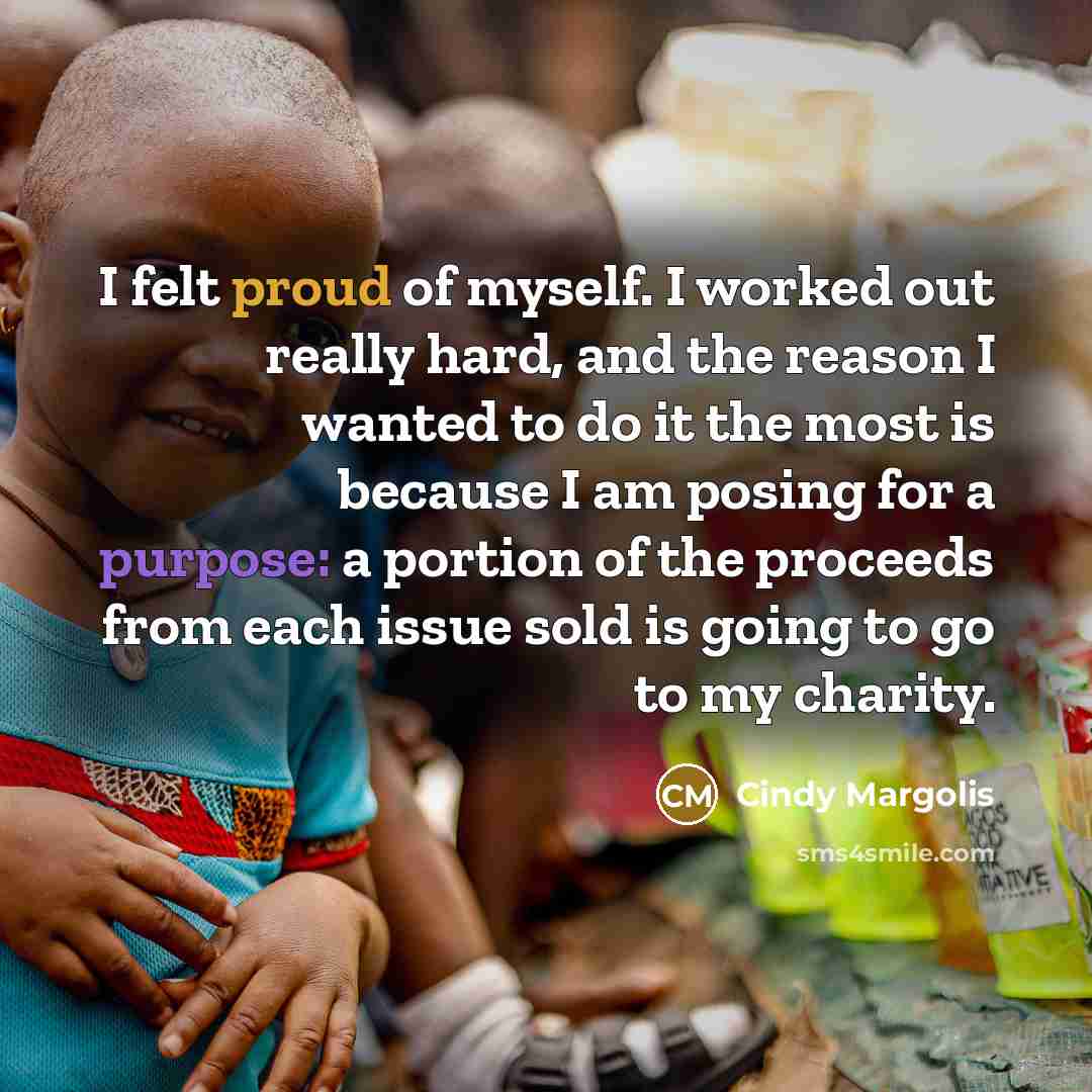 “I felt proud of myself. I worked out really hard,…” quote by Cindy Margolis