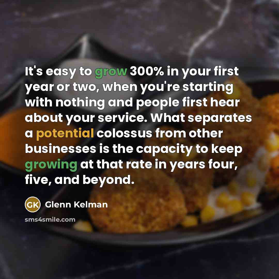 “It's easy to grow 300% in your first year or…” quote by Glenn Kelman