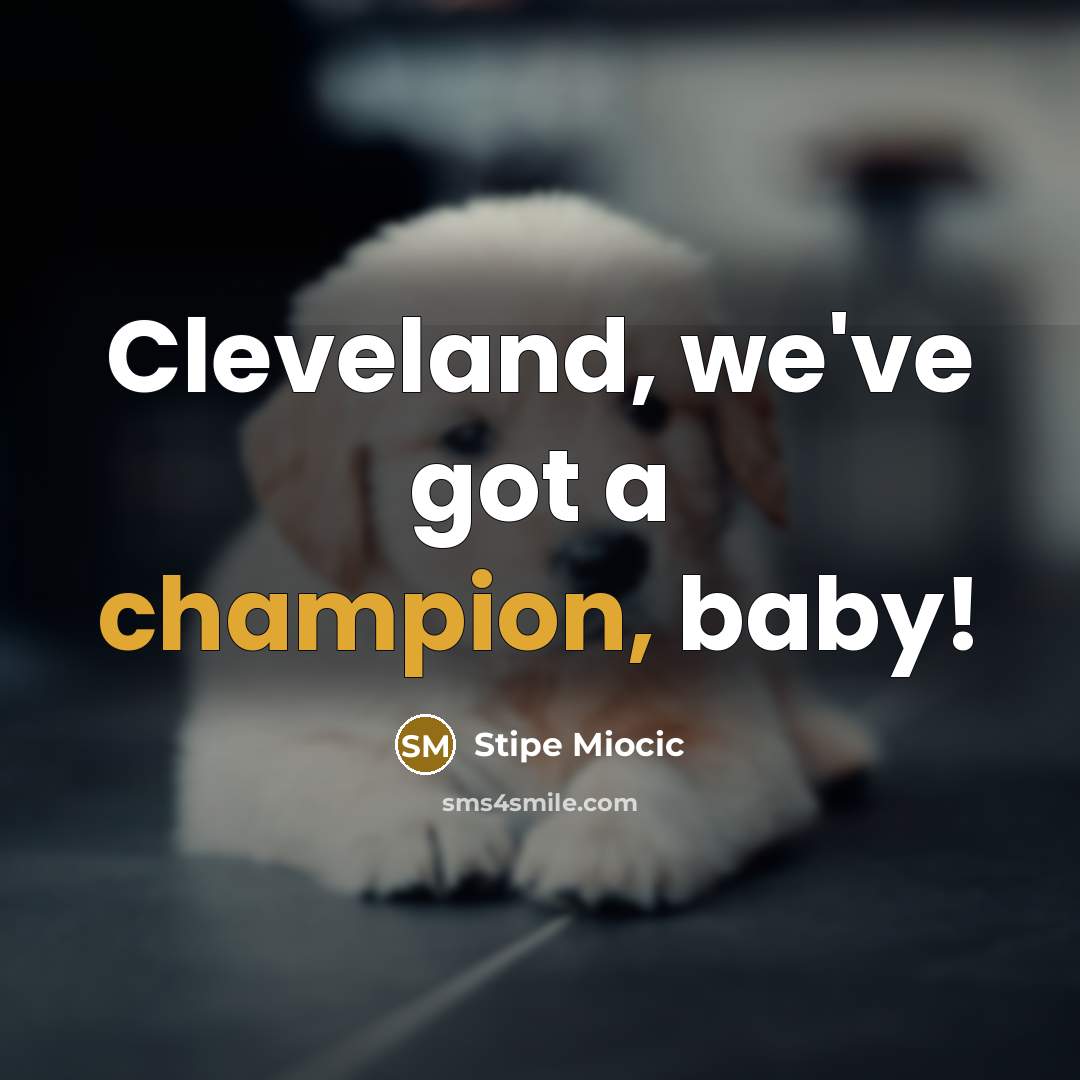 “Cleveland, we've got a champion, baby!…” quote by Stipe Miocic
