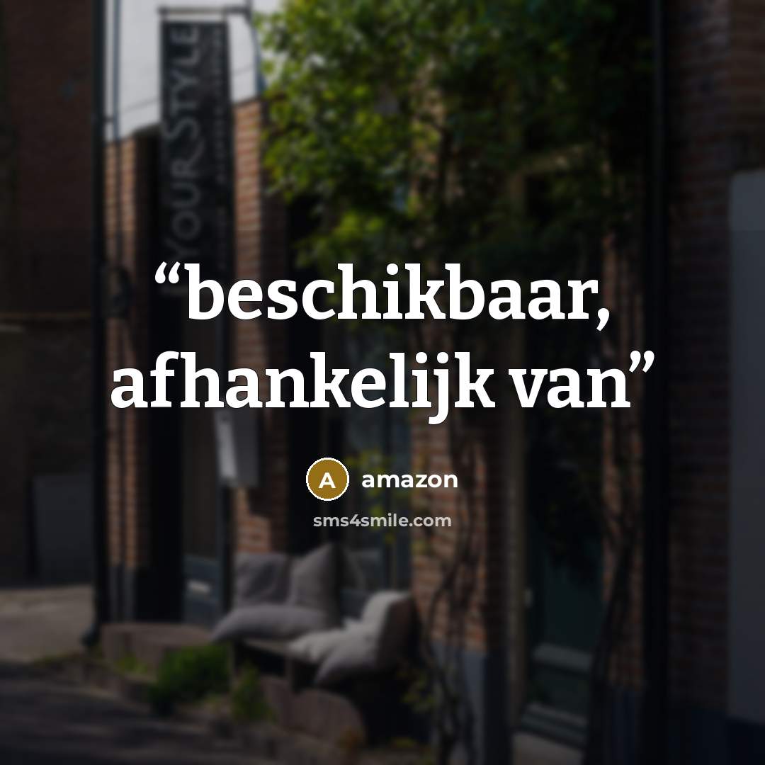 “beschikbaar, afhankelijk van” quote by Amazon