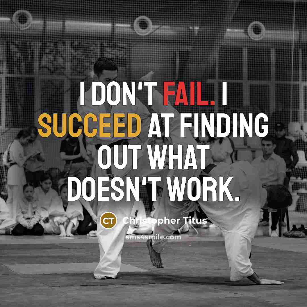 “I don't fail. I succeed at finding out what doesn't work.” quote by Christopher Titus