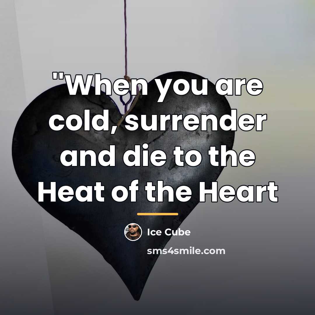 “''When you are cold, surrender and die to the Heat…” quote by Ice Cube