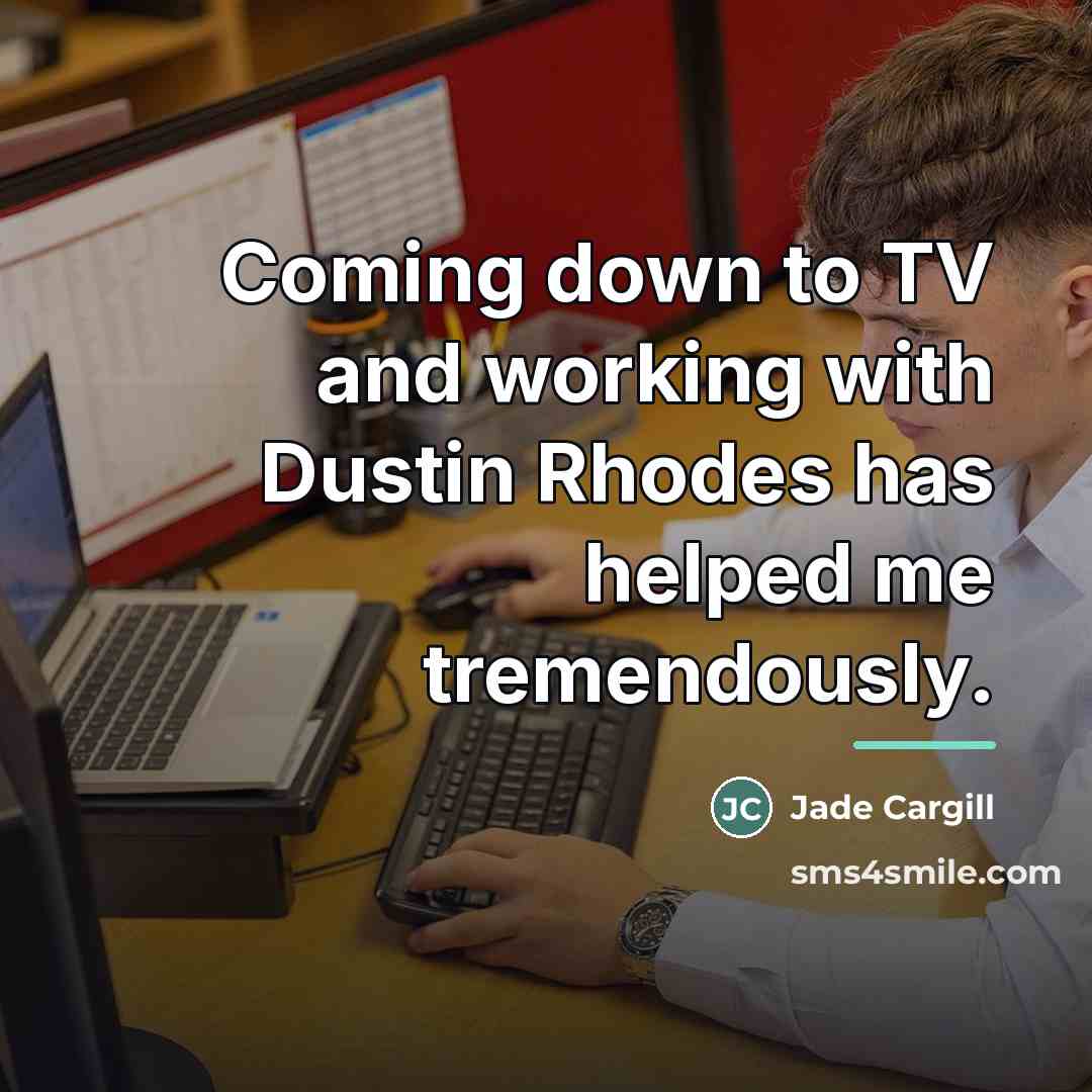 “Coming down to TV and working with Dustin Rhodes has…” quote by Jade Cargill