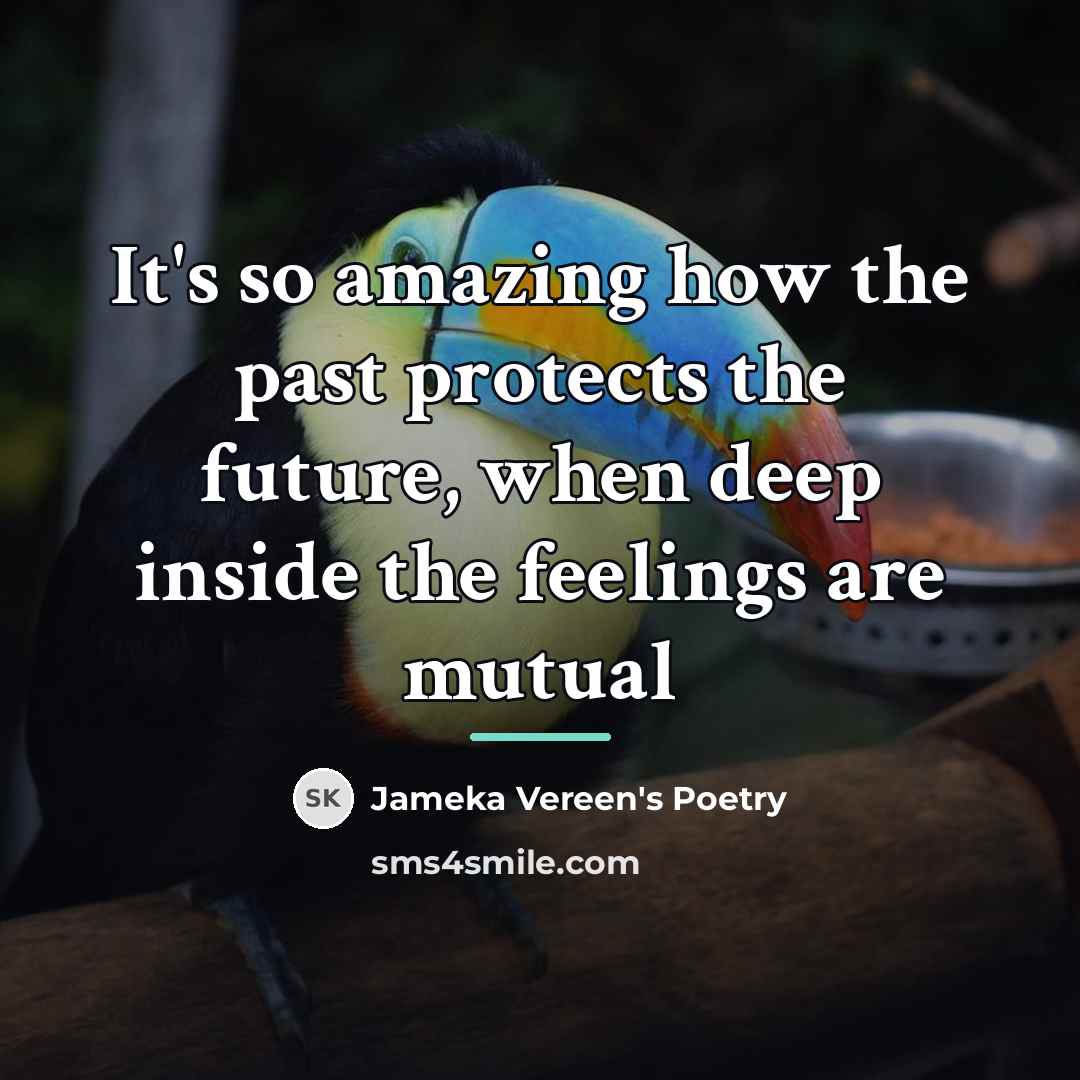 “It's so amazing how the past protects the future, when…” quote by Jameka Vereen's Poetry