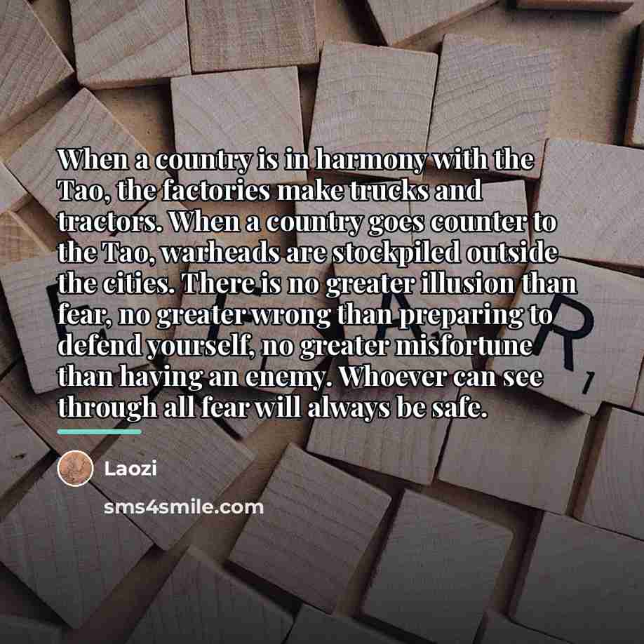“When a country is in harmony with the Tao, the…” quote by Laozi