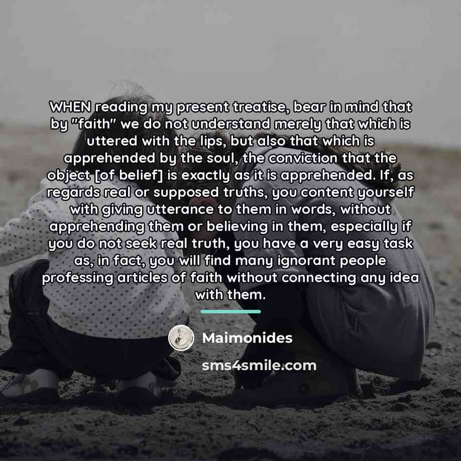 “WHEN reading my present treatise, bear in mind that by…” quote by Maimonides