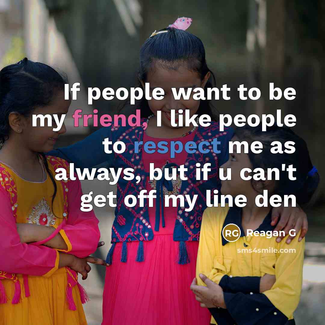 “If people want to be my friend, I like people…” quote by Reagan G