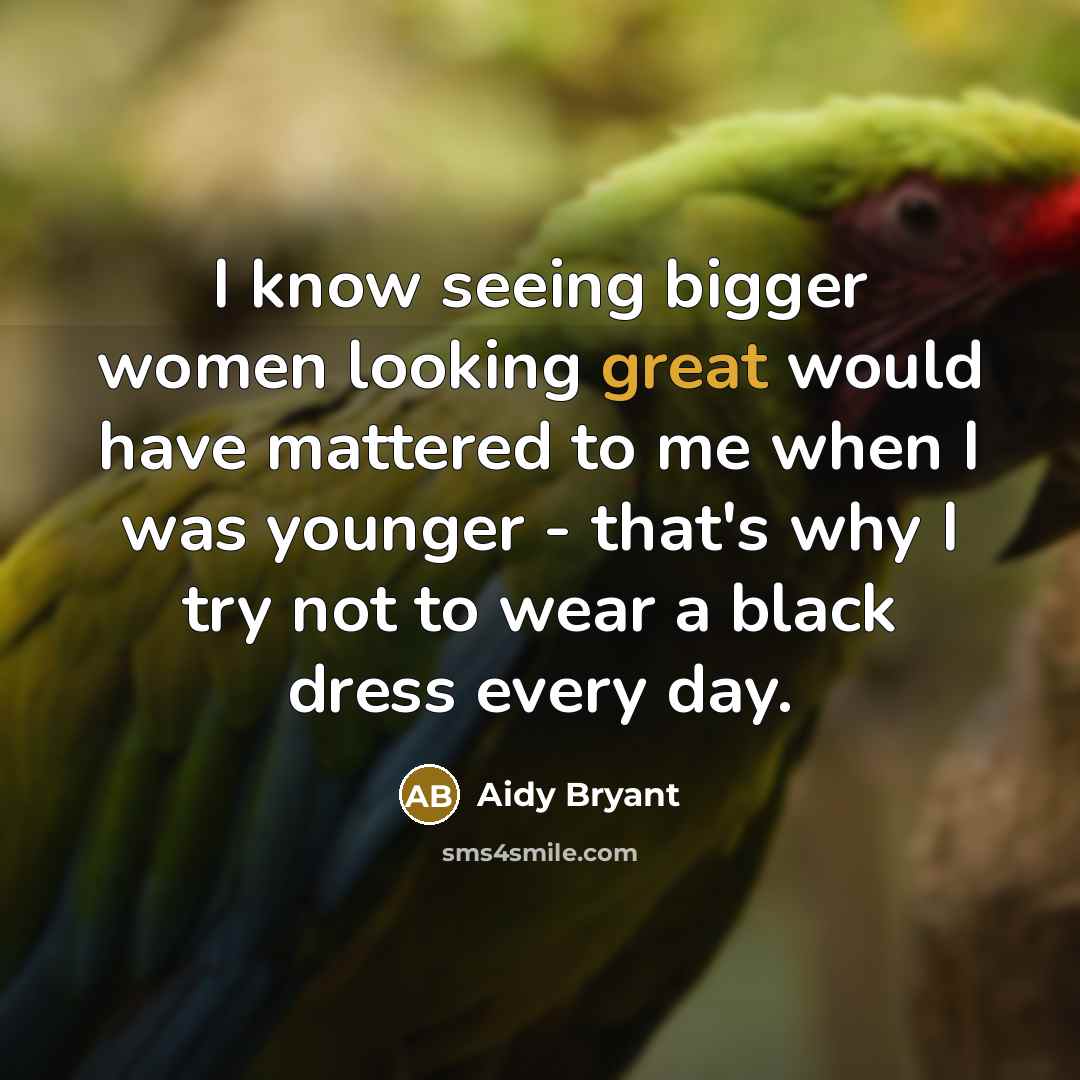 “I know seeing bigger women looking great would have mattered…” quote by Aidy Bryant
