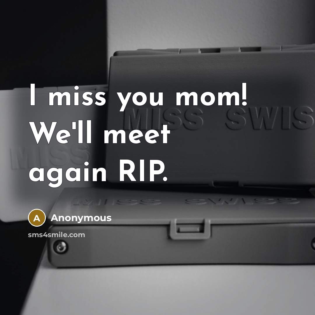 “I miss you mom! We'll meet again RIP.…” quote by Anonymous