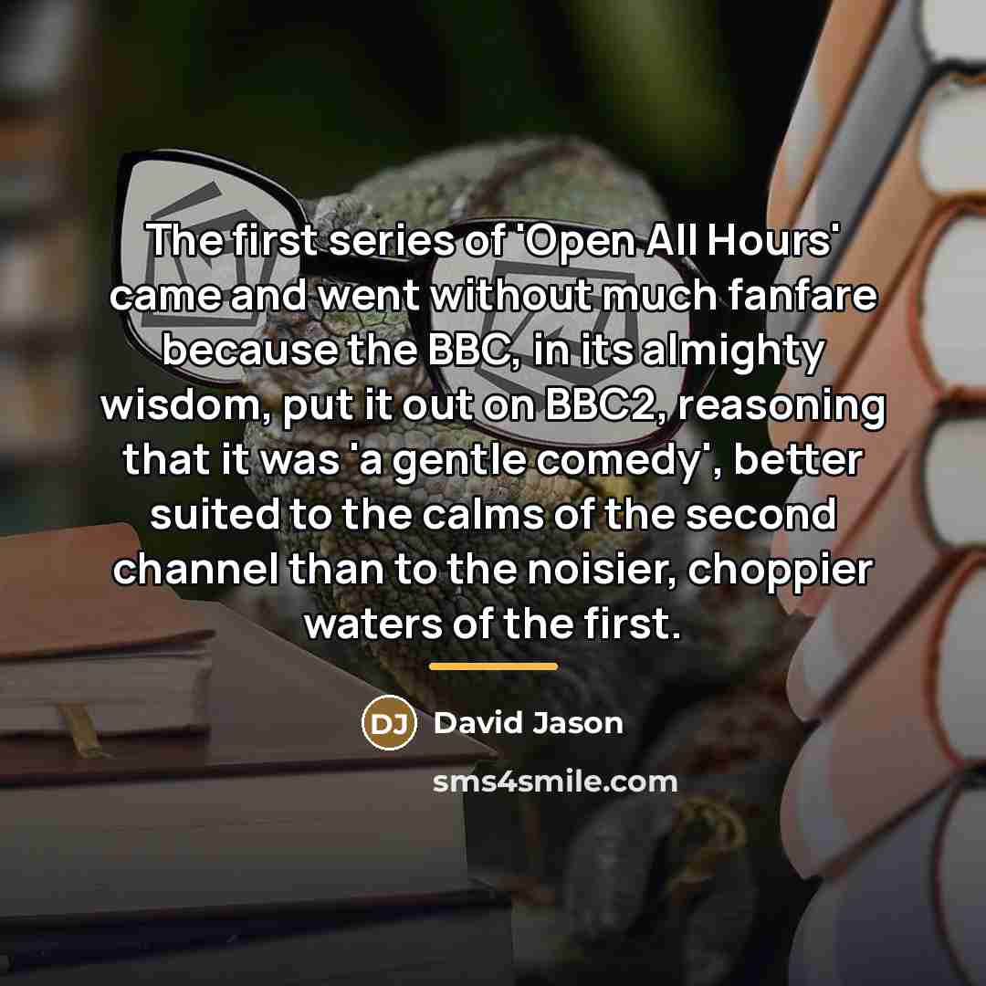 “The first series of 'Open All Hours' came and went…” quote by David Jason