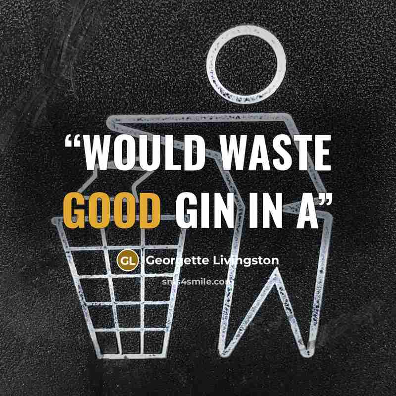 “would waste good gin in a” quote by Georgette Livingston