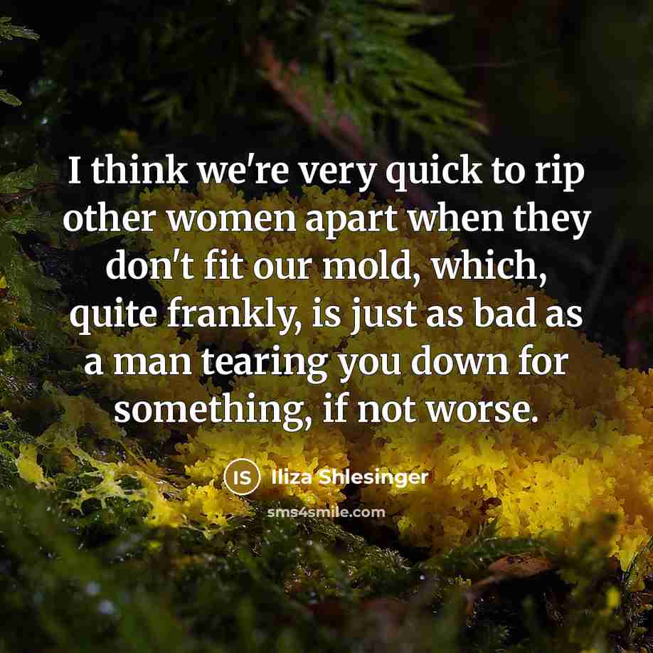 “I think we're very quick to rip other women apart…” quote by Iliza Shlesinger
