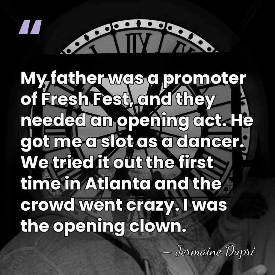 My father was a promoter of Fresh Fest, and they needed an&hellip; - Jermaine Dupri