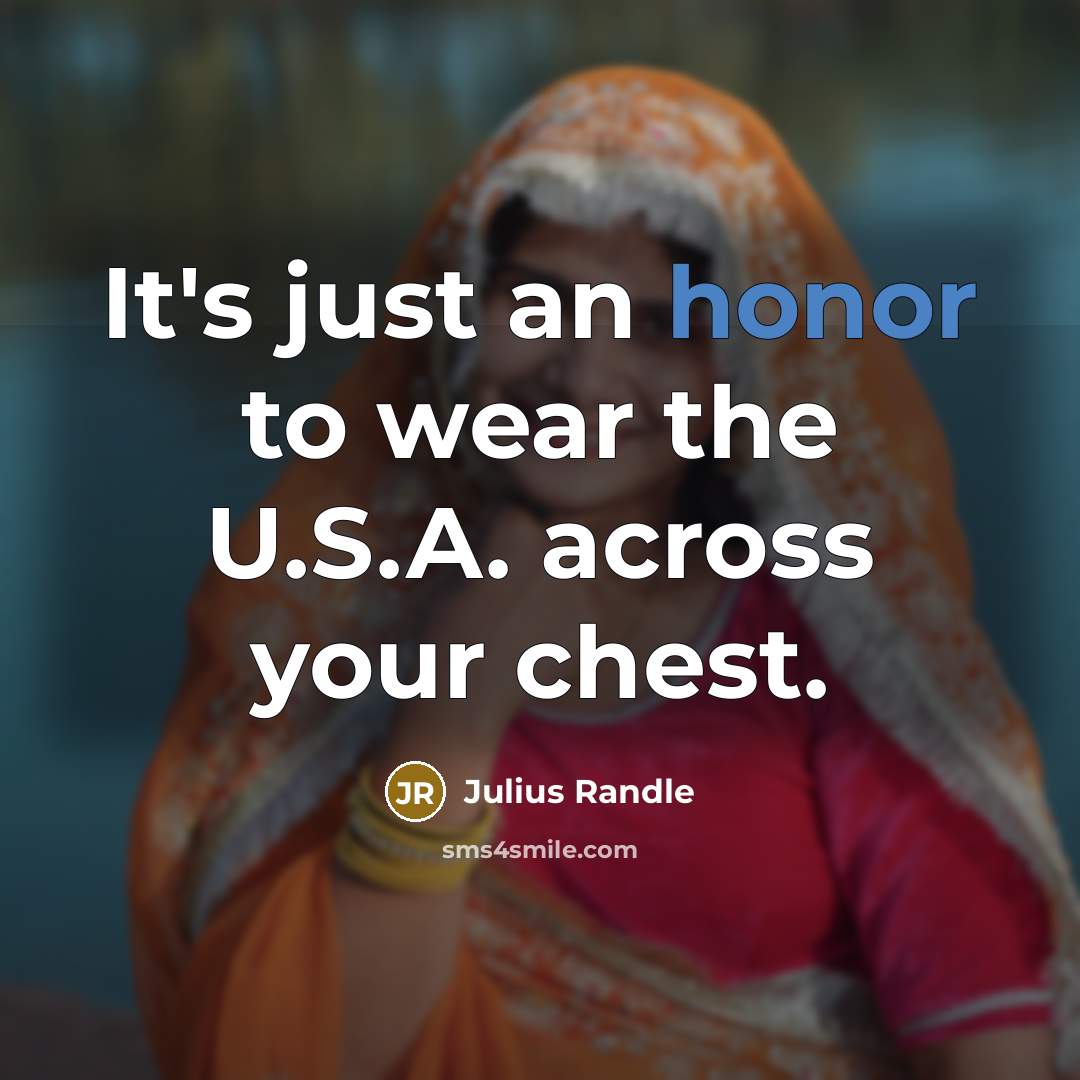 “It's just an honor to wear the U.S.A. across your…” quote by Julius Randle