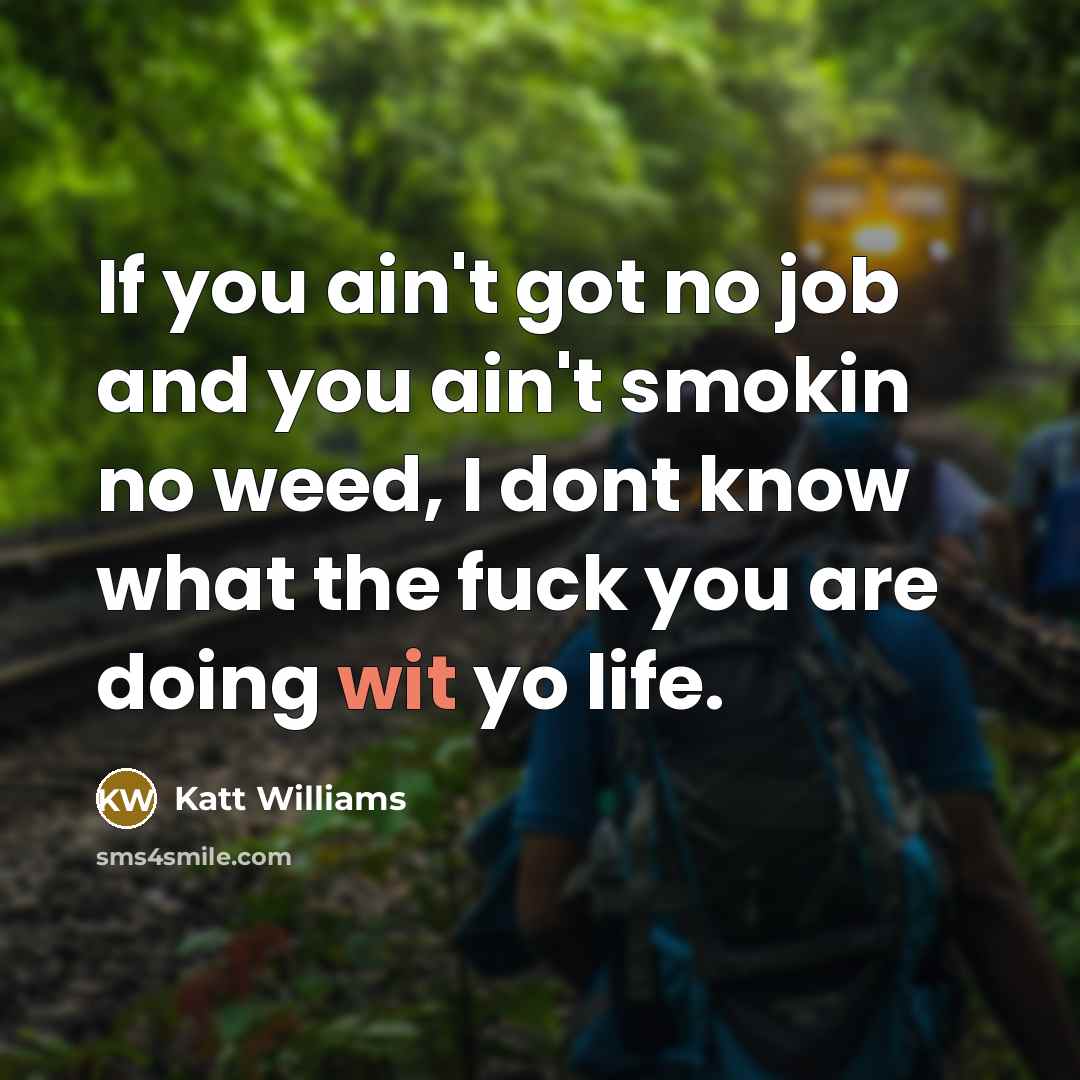 “If you ain't got no job and you ain't smokin…” quote by Katt Williams
