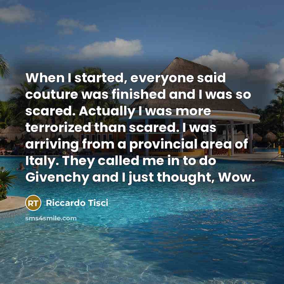“When I started, everyone said couture was finished and I…” quote by Riccardo Tisci