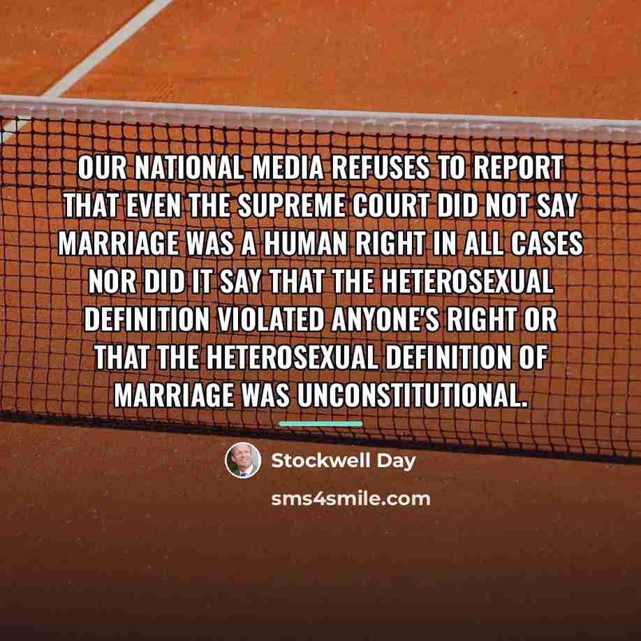 “Our national media refuses to report that even the Supreme…” quote by Stockwell Day