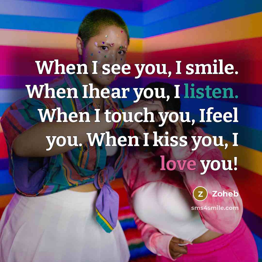 “When I see you, I smile. When Ihear you, I…” quote by Zoheb