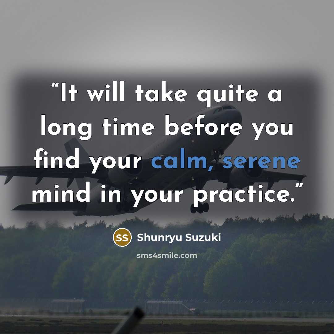 “It will take quite a long time before you find your calm, serene mind in your practice.” quote by Shunryu Suzuki