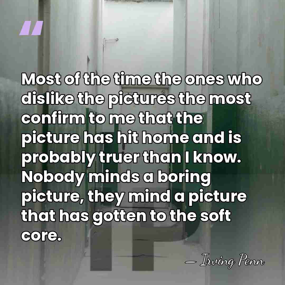 Most of the time the ones who dislike the pictures the most&hellip; - Irving Penn