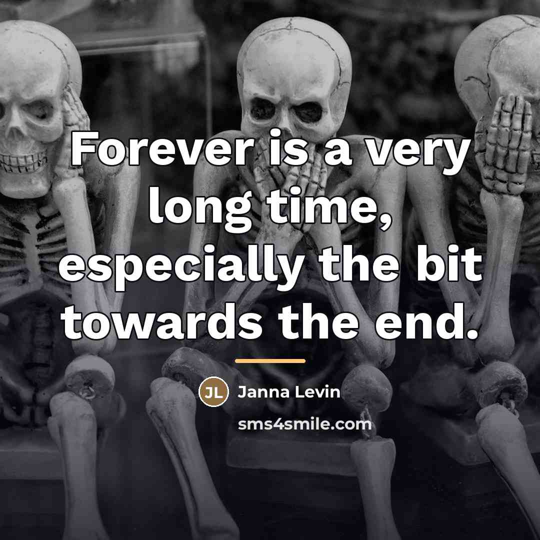“Forever is a very long time, especially the bit towards…” quote by Janna Levin