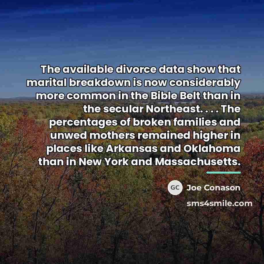“The available divorce data show that marital breakdown is now…” quote by Joe Conason