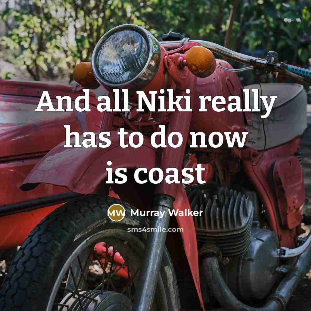 “And all Niki really has to do now is coast…” quote by Murray Walker