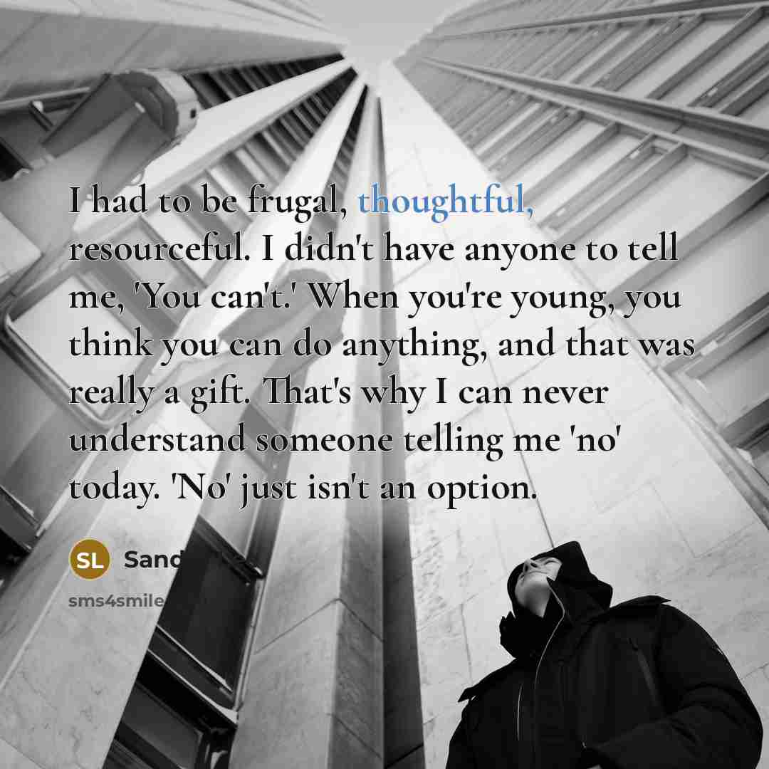 “I had to be frugal, thoughtful, resourceful. I didn't have…” quote by Sandra Lee