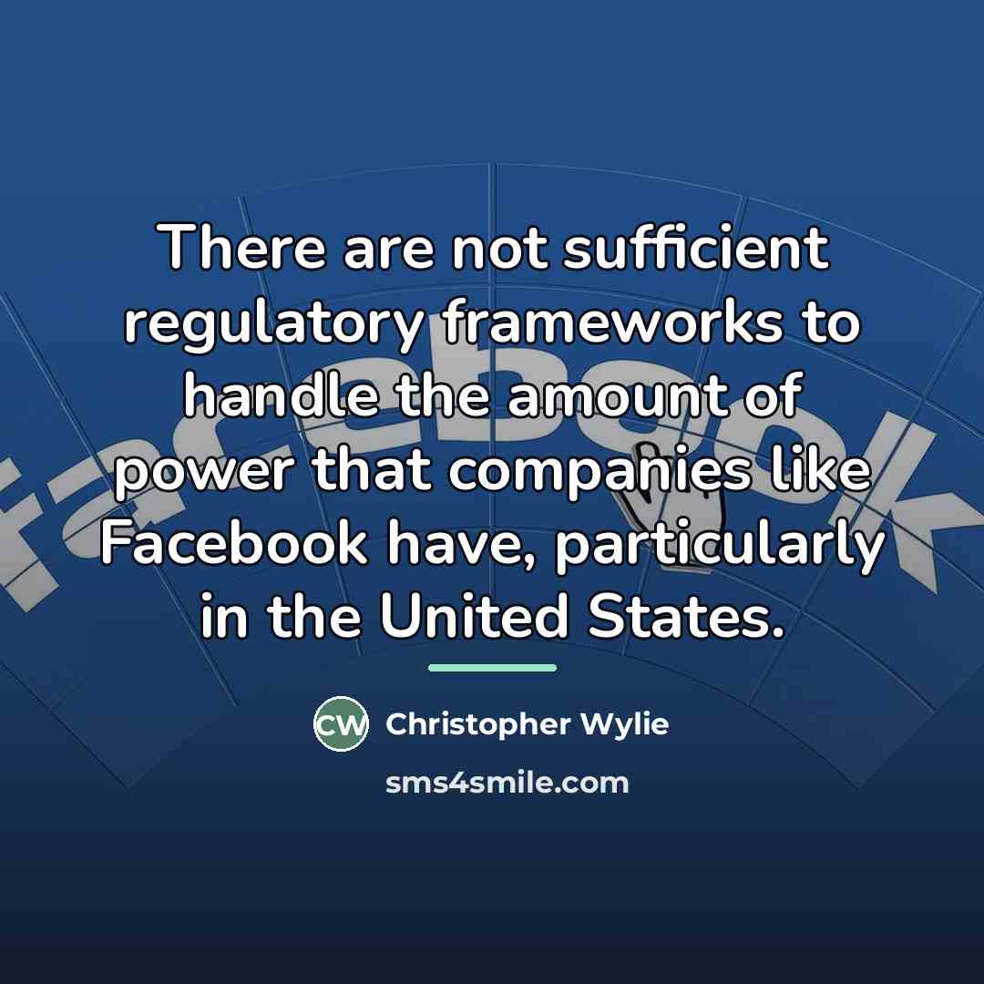 “There are not sufficient regulatory frameworks to handle the amount…” quote by Christopher Wylie