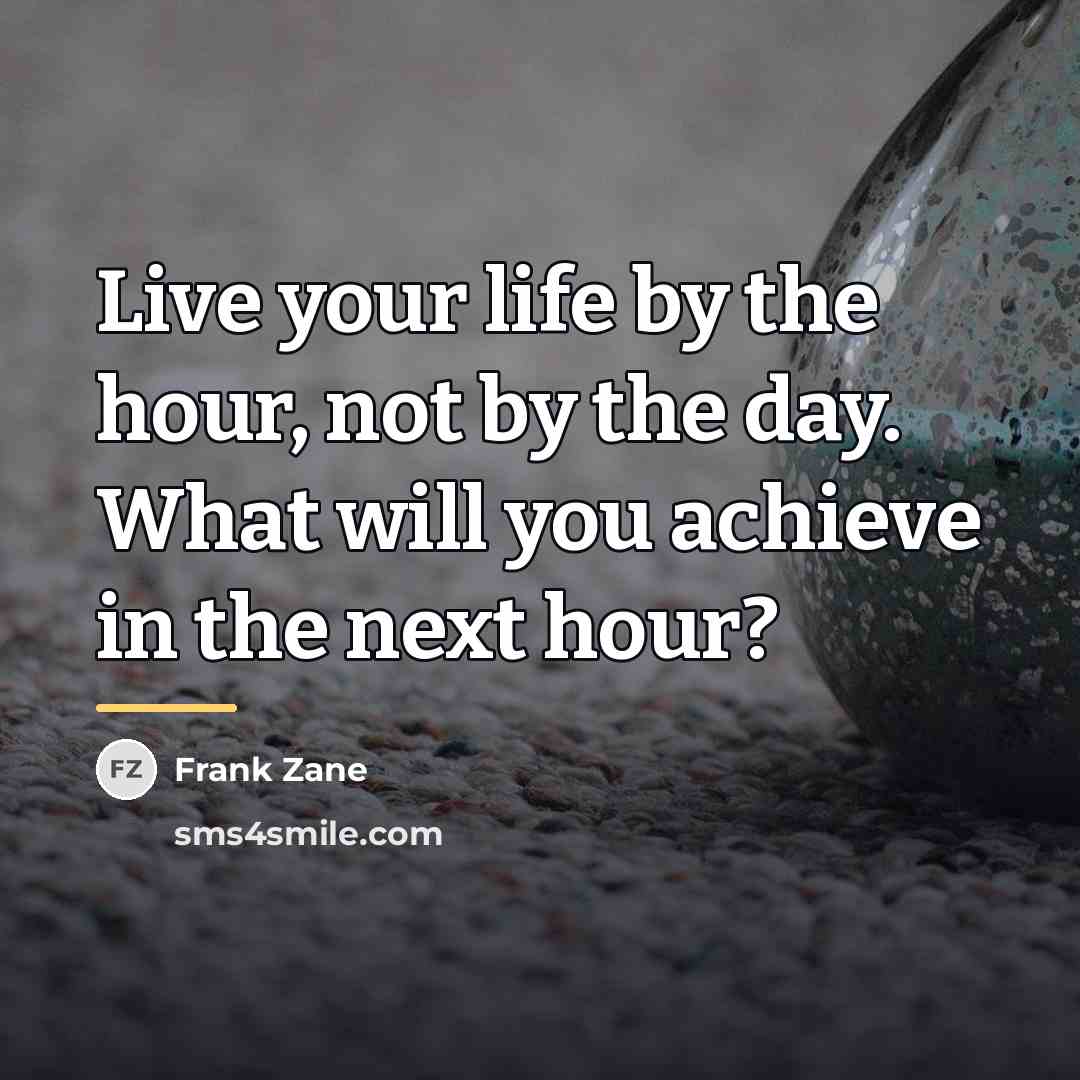 “Live your life by the hour, not by the day.…” quote by Frank Zane
