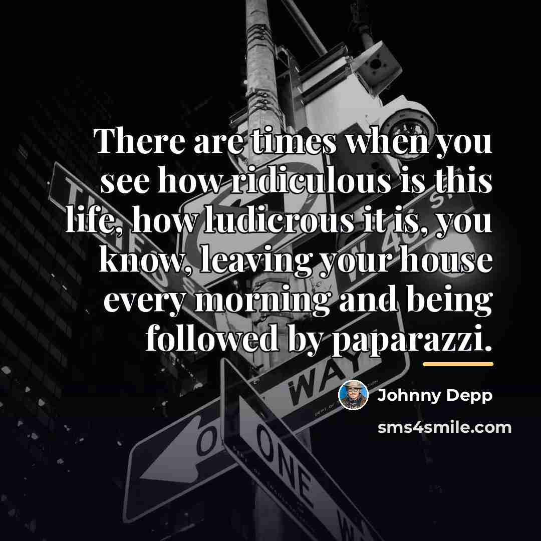 “There are times when you see how ridiculous is this…” quote by Johnny Depp