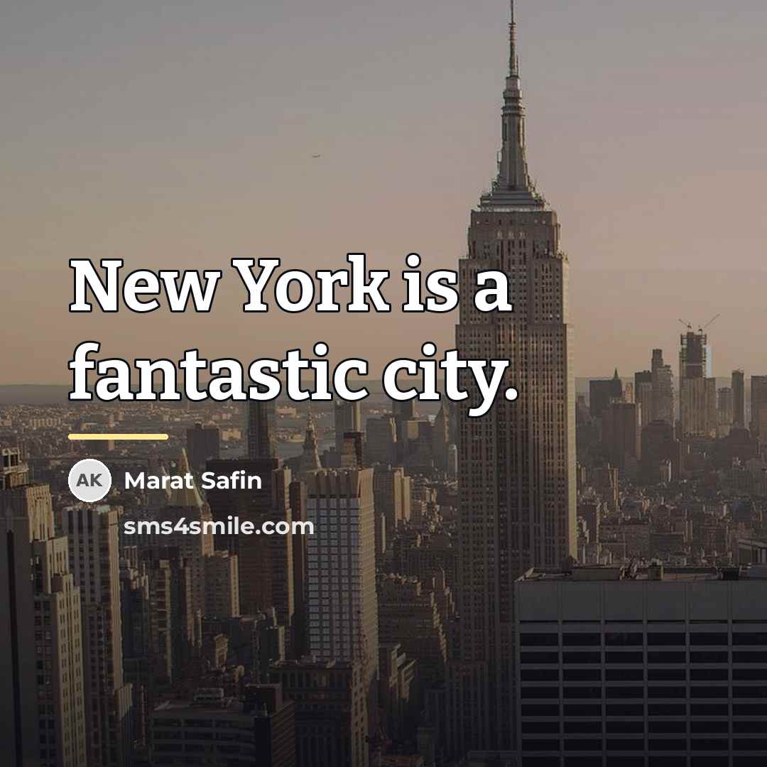“New York is a fantastic city.…” quote by Marat Safin