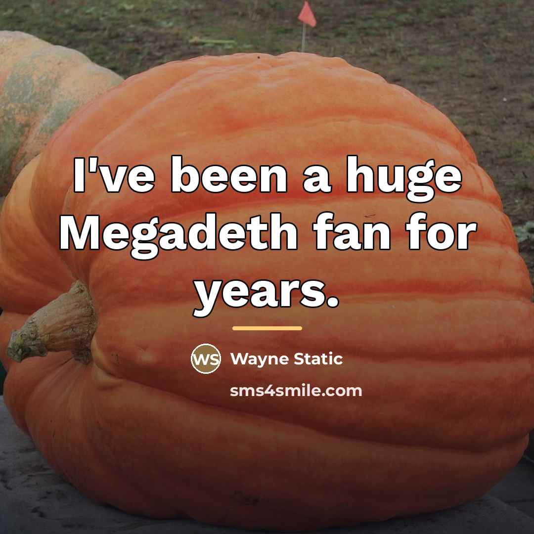 “I've been a huge Megadeth fan for years.…” quote by Wayne Static