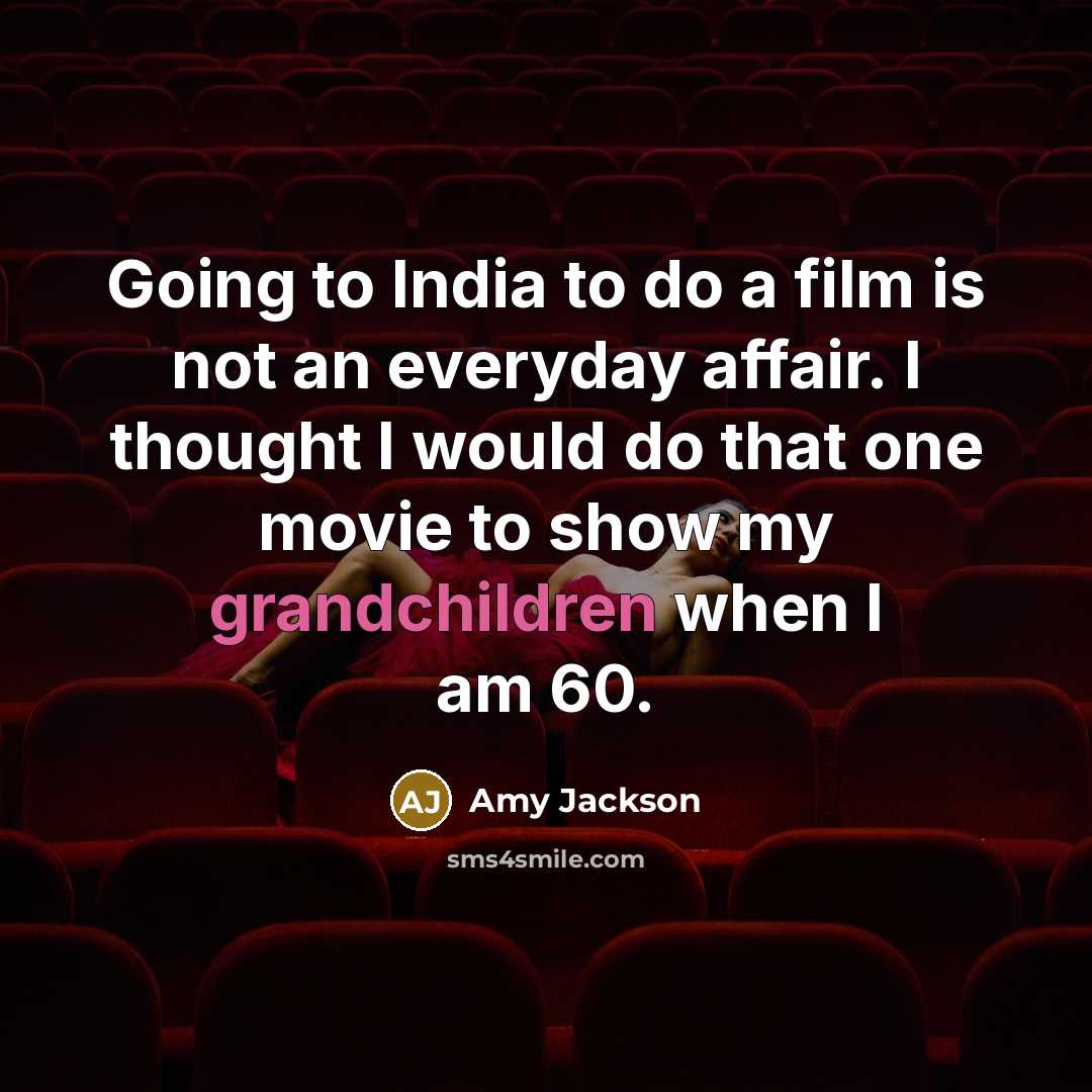 “Going to India to do a film is not an…” quote by Amy Jackson
