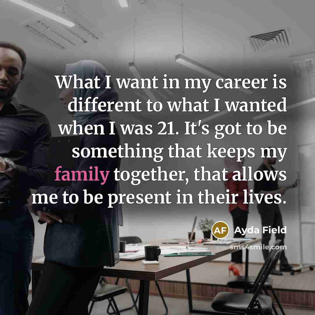 “What I want in my career is different to what…” quote by Ayda Field