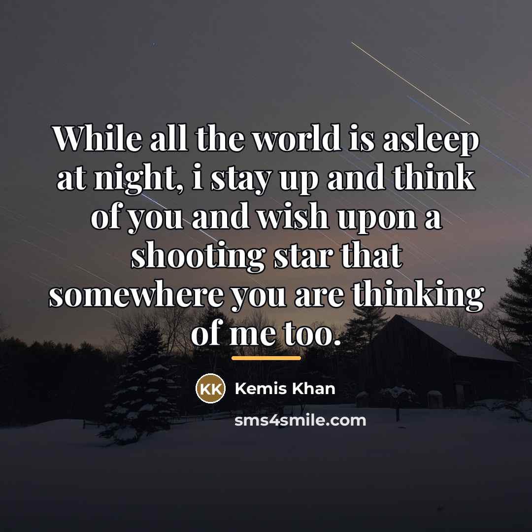 “While all the world is asleep at night, i stay…” quote by Kemis Khan