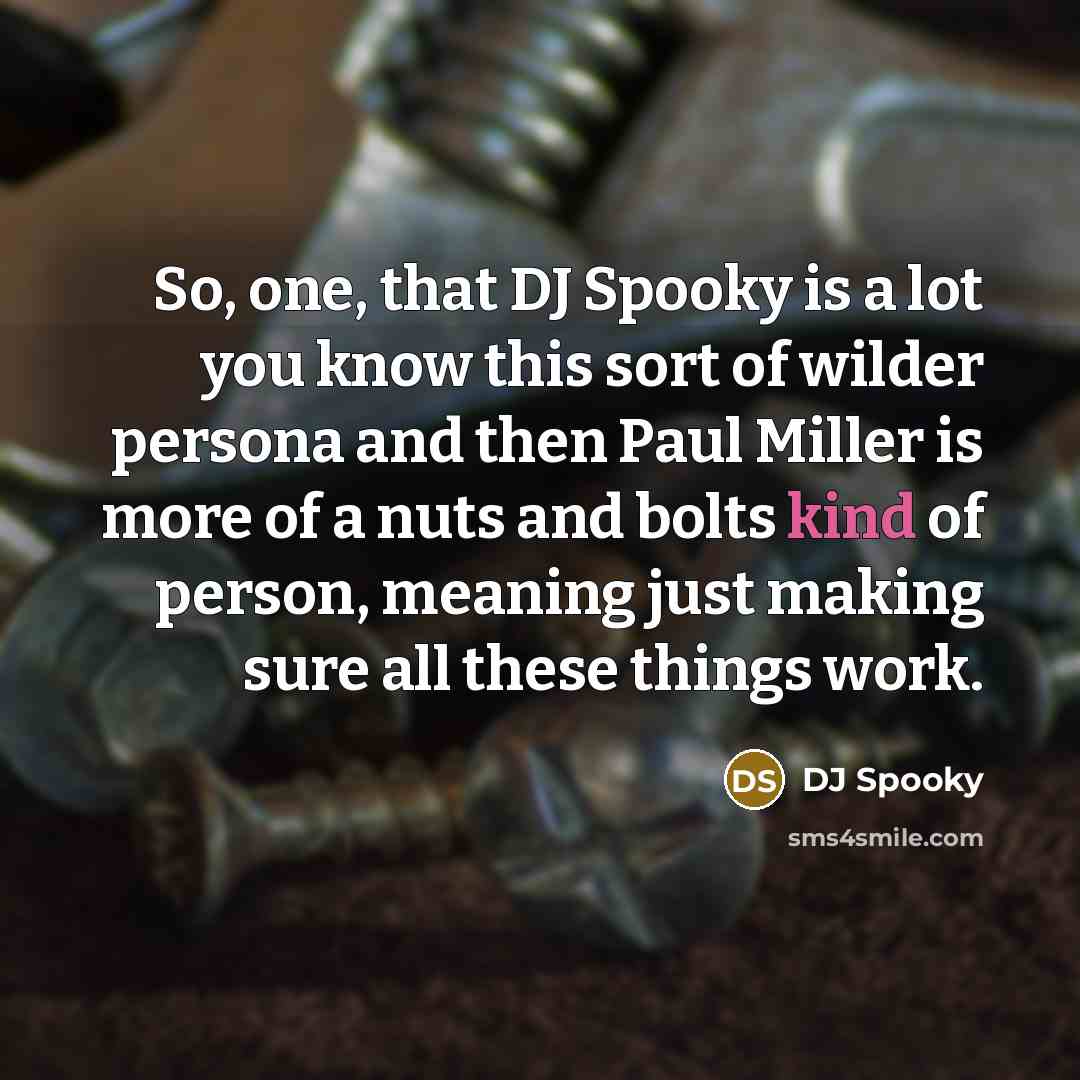 “So, one, that DJ Spooky is a lot you know…” quote by DJ Spooky