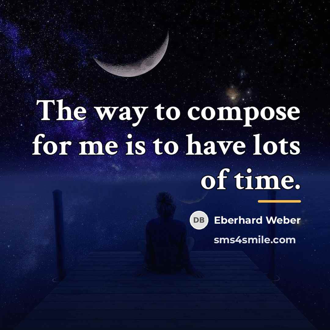 “The way to compose for me is to have lots…” quote by Eberhard Weber