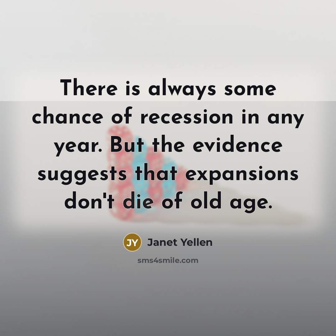 “There is always some chance of recession in any year.…” quote by Janet Yellen