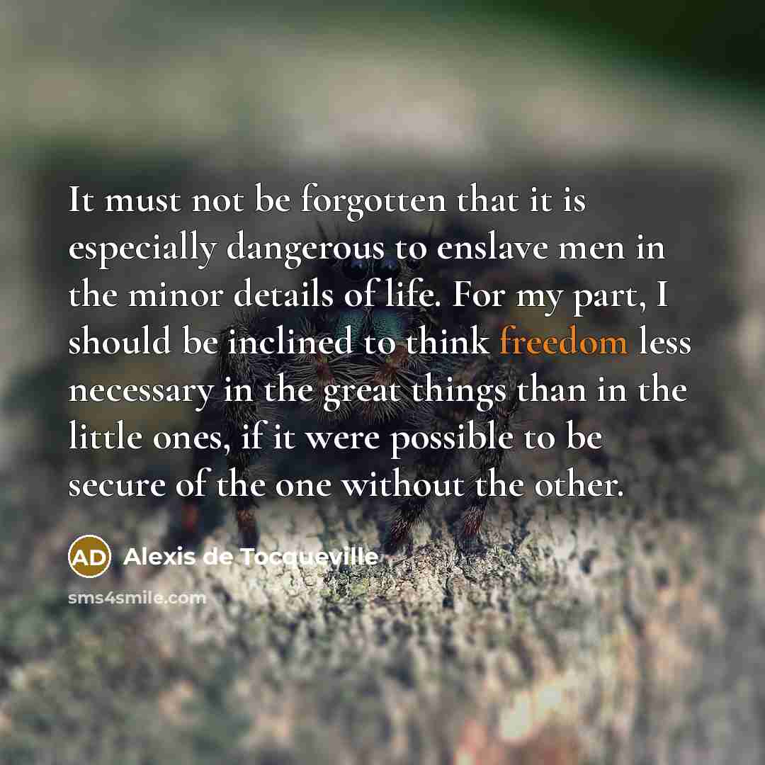 “It must not be forgotten that it is especially dangerous…” quote by Alexis de Tocqueville