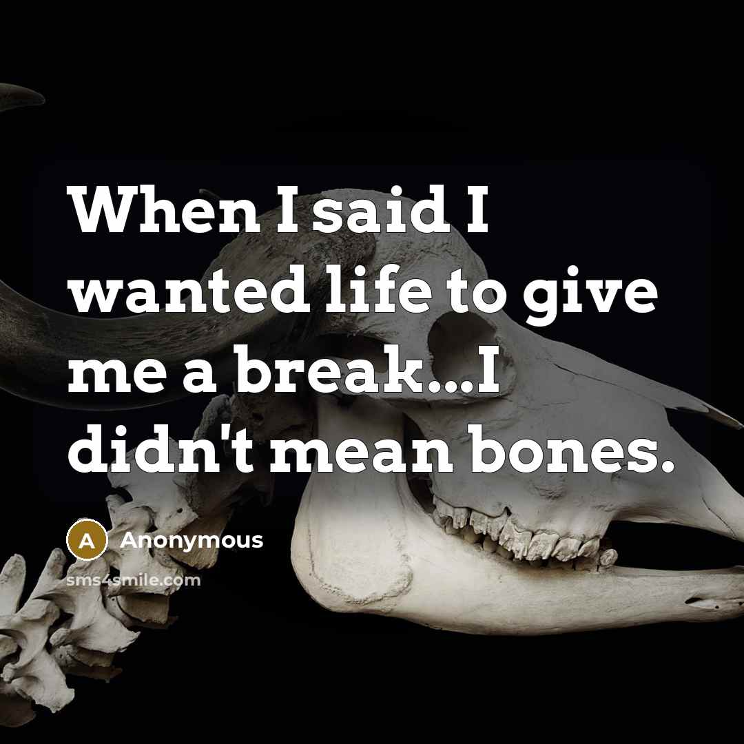 “When I said I wanted life to give me a…” quote by Anonymous