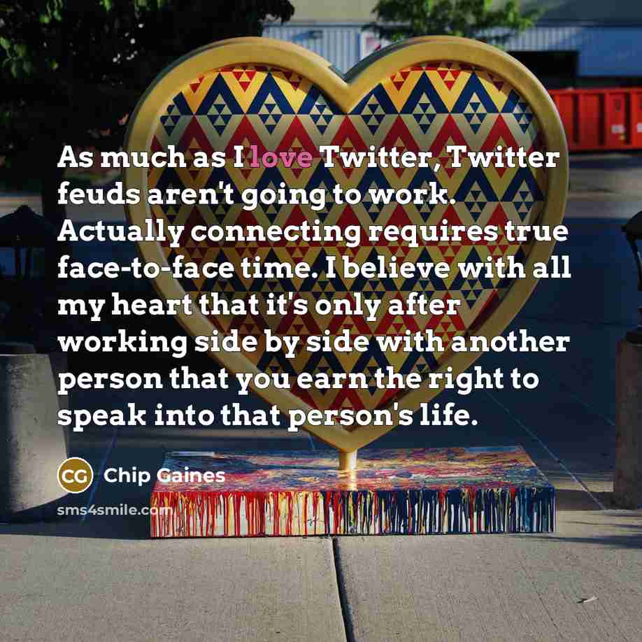 “As much as I love Twitter, Twitter feuds aren't going…” quote by Chip Gaines