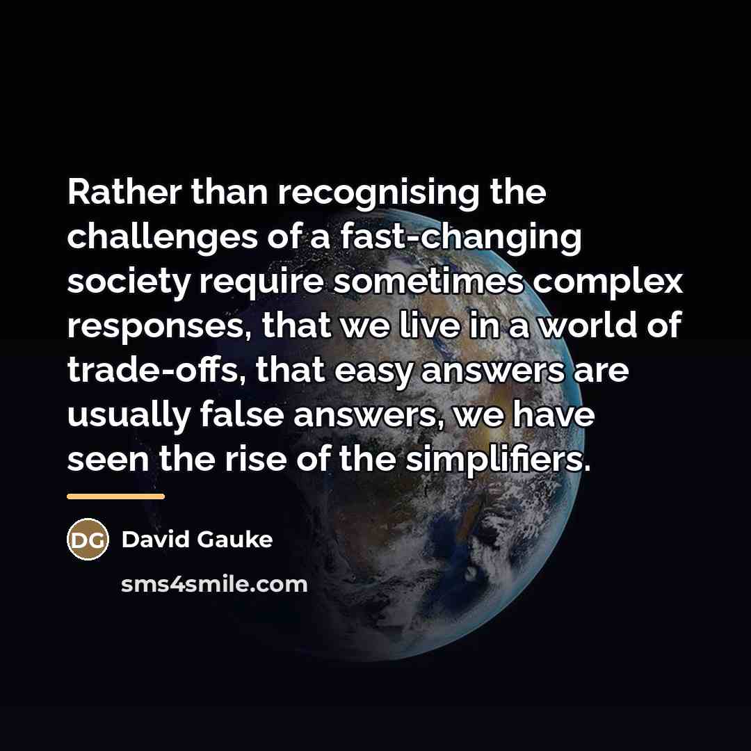 “Rather than recognising the challenges of a fast-changing society require…” quote by David Gauke