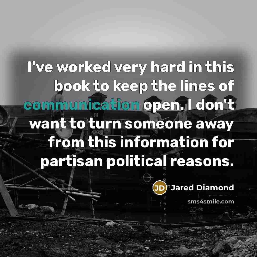 “I've worked very hard in this book to keep the…” quote by Jared Diamond