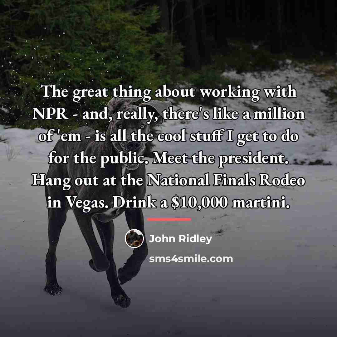 “The great thing about working with NPR - and, really,…” quote by John Ridley